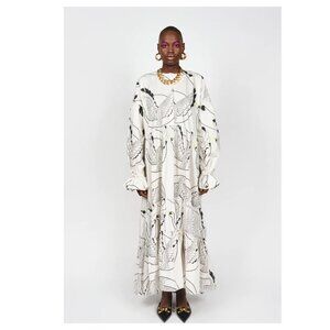 The Lulo Project Effortless Swan Print Tunic Maxi Dress